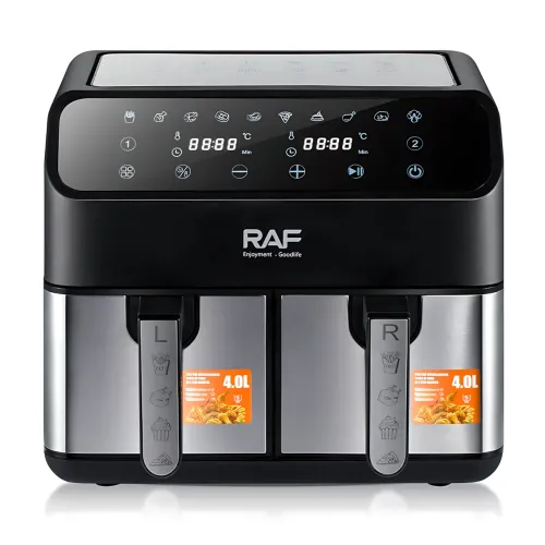 Професійний аерогриль-фритюр RAF R.5292 Air Fryer, подвійна антипригарна чаша 4+4 л, 2000 Вт - фото 2