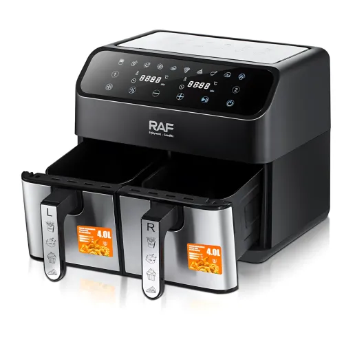 Професійний аерогриль-фритюр RAF R.5292 Air Fryer, подвійна антипригарна чаша 4+4 л, 2000 Вт - фото 3