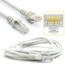 Патч корд LAN RJ-45 UTP Cat.5e, 10 м, интернет-кабель 13525, для роутеров, модемов, ПК 5