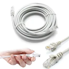 Патч корд LAN RJ-45 UTP Cat.5e, 10 м, интернет-кабель 13525, для роутеров, модемов, ПК 20