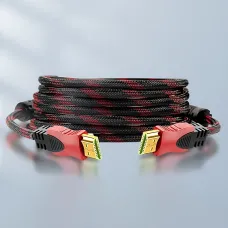 Кабель HDMI–HDMI (V1.4) 20 м с дополнительной оплёткой, позолоченными коннекторами, поддержкой 3D, Ethernet