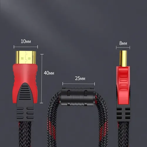 Кабель HDMI-HDMI (V1.4) 20 м з додатковим обплетенням, позолоченими конекторами, підтримкою 3D, Ethernet - фото 10