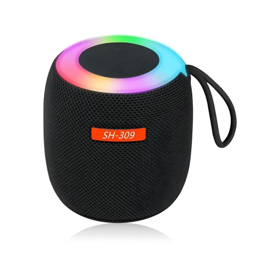 Портативная Bluetooth колонка UKC SH-309, 5 Вт, 800 мА·ч, RGB LED-подсветка, TWS, FM, USB/TF/AUX, Type-C - фото 2