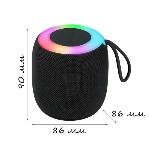 Портативная Bluetooth колонка UKC SH-309, 5 Вт, 800 мА·ч, RGB LED-подсветка, TWS, FM, USB/TF/AUX, Type-C Синий - фото 9