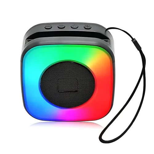 Караоке Bluetooth колонка SPS LX-01, 15 Вт, USB, FM, 1200 мАч, черный - фото 4