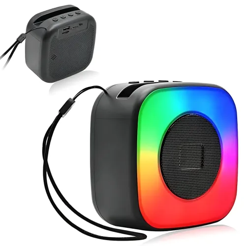 Караоке Bluetooth колонка SPS LX-01, 15 Вт, USB, FM, 1200 мАч, черный