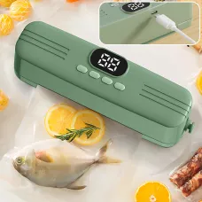 Вакууматор AND 1425, USB, 7.4 Вт, портативний, перезаряджуваний, мініпакувальник для продуктів, зелений