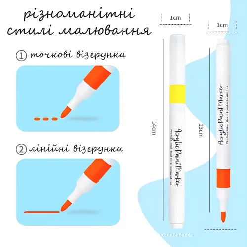 Набор акриловых маркеров Acril, перманентные быстросохнущие художественные маркеры на водной основе для рисования, в кейсе 80 - фото 9