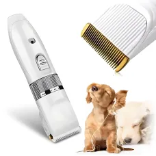 Машинка для стрижки животных Gemei GM-634 Pet, керамические ножи, 15 Вт, аккумуляторная, 4 насадки, регулировка длинны, бесшумная