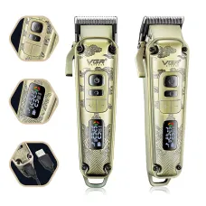 Машинка для стриження волосся й бороди VGR V-005, 5 Вт, 4 швидкості, USB-C, 8 насадок 1.5-19 мм, LED-дисплей
