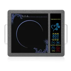 Електроплита інфрачервона Domotec MS-5842, 2000 Вт, 1 конфорка, сенсорне керування, склокераміка, з таймером і автовимкненням