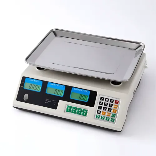 Весы торговые электронные Domotec MS-228, до 50 кг/5 г, двусторонний LCD-дисплей с подсветкой, от сети 220V и аккумулятора 6V - фото 3