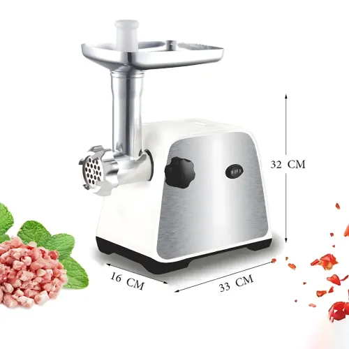 Мясорубка электрическая Domotec MS-2028, 4500 Вт, 3 решётки, насадки для колбас и кеббе, реверс, защита от перегрузки - фото 7