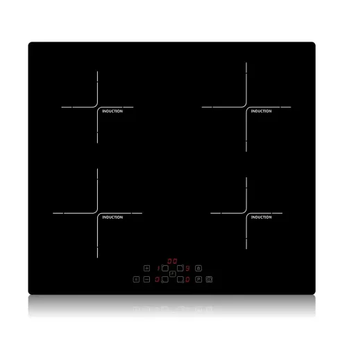 Индукционная электроплита Domotec MS-5864, настольная, 4 конфорки, 5900 Вт, сенсорное управление, склокерамика, черная