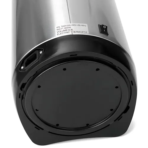 Термопот Domotec MS-6000 6 л, 800 Вт, нержавеющая сталь, автоотключение, шкала уровня воды, вращающееся основание 360° - фото 8
