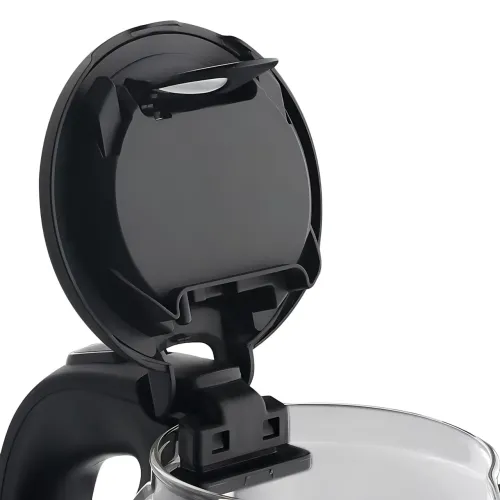Електрочайник Domotec MS-7910 1 л, 1650 Вт, скляний корпус з LED-підсвіткою, автовимкнення, поворотна база 360°, чорний - фото 4