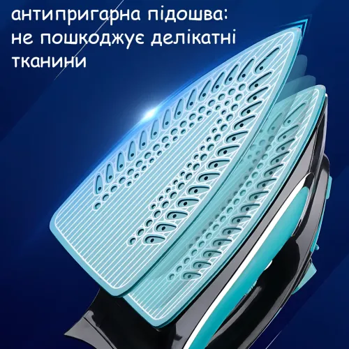 Паровой утюг Domotec MS-1193G, 1200 Вт, с керамической подошвой, вертикальным отпариванием, паровым ударом и защитой от накипи - фото 7