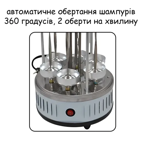 Електрошашличниця Domotec MS-7782, 1000 Вт, 6 шампурів, з автоматичним обертанням, з неіржавкої сталі, білий - фото 8