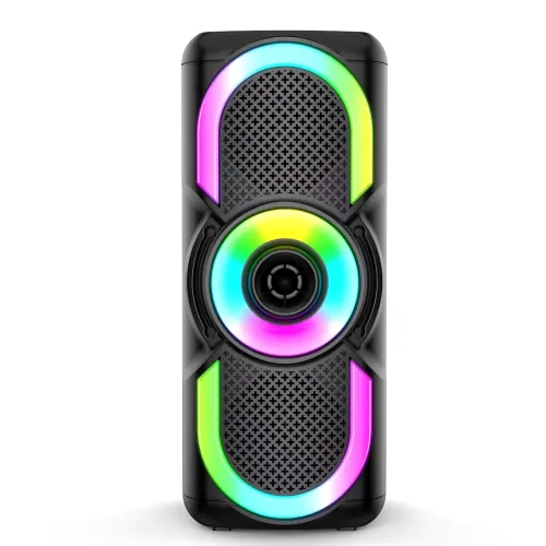 Портативная Bluetooth колонка E-4203 BT — 16 Вт, стереозвук, караоке, FM-радио, LED-подсветка, микрофон, AUX - фото 2