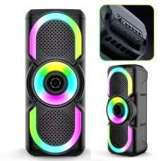Портативная Bluetooth колонка E-4203 BT — 16 Вт, стереозвук, караоке, FM-радио, LED-подсветка, микрофон, AUX