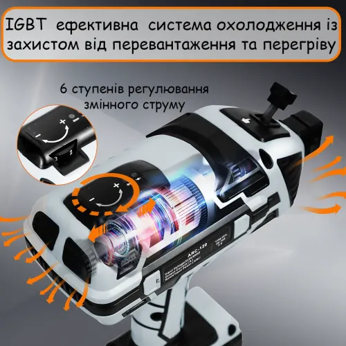 Мини сварочный аппарат MA665, 4,1 кВт, 20–200 А, 220 В, инверторный, переносной, ММА, с кейсом и аксессуарами - фото 5