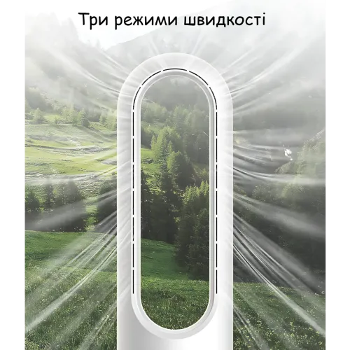 Напольный безлопастной обогреватель-вентилятор Germatic AM-018JR 1200 Вт, с дисплеем, пультом, автоповоротом 80°, зима-лето - фото 6