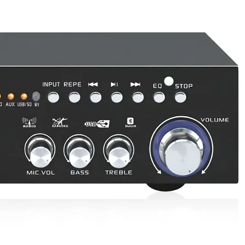 Усилитель звука AMP 688 BT 2CH — мощный двухканальный усилитель с Bluetooth, USB и пультом ДУ - фото 7
