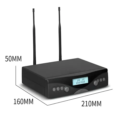 Портативная радиосистема Su-Kam DM-204FX с двумя беспроводными микрофонами, радиомикрофоны с ЖК-дисплеем, до 30 м, S/N - фото 7