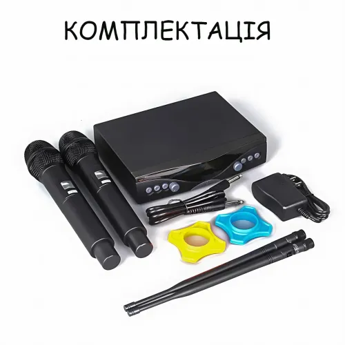 Портативная радиосистема Su-Kam DM-204FX с двумя беспроводными микрофонами, радиомикрофоны с ЖК-дисплеем, до 30 м, S/N - фото 8