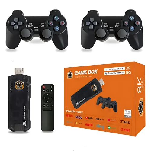 Портативная игровая консоль TV STICK 5G с Android 12, 4K HDR, 10000+ игр и 2 беспроводных джойстика - фото 9