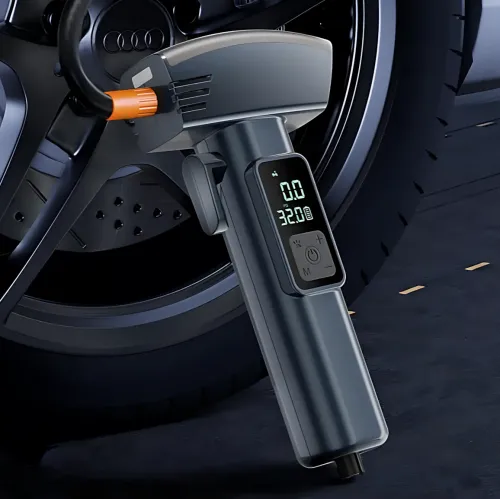 Портативный аккумуляторный компрессор SW-201 (7.4V, 20 л/мин, 150 PSI, 4000 мА·ч) с цифровым дисплеем и LED-подсветкой - фото 3