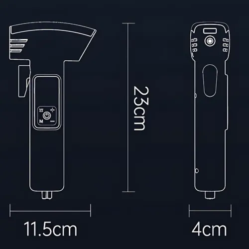 Портативный аккумуляторный компрессор SW-201 (7.4V, 20 л/мин, 150 PSI, 4000 мА·ч) с цифровым дисплеем и LED-подсветкой - фото 9