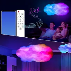 Светильник-облако DIY Cloud Atmosphere Light MA704, подвесной led-светильник с RGB подсветкой, пультом ду, Bluetooth