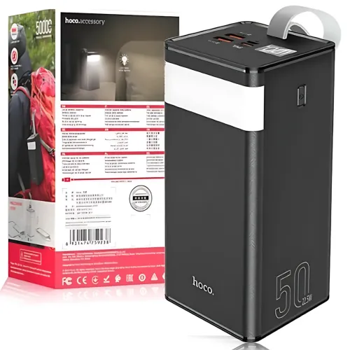 Power Bank Hoco J86A Powermaster 50000 mAh 22.5W, пауэрбанк с LED-дисплеем, фонариком, быстрой зарядкой PD20W/QC3.0, 2×USB, Type-С - фото 10