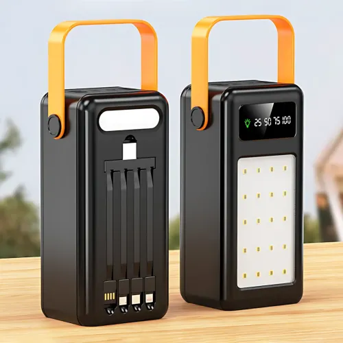 Power Bank 50000 mAh YM-643CX, внешний аккумулятор с фонариком, 4 USB, дисплей, универсальная зарядка (MicroUSB/Type-C/Lightning) - фото 3