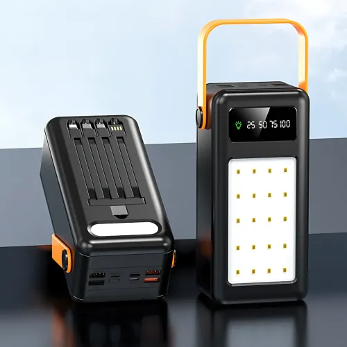 Power Bank 50000 mAh YM-643CX, внешний аккумулятор с фонариком, 4 USB, дисплей, универсальная зарядка (MicroUSB/Type-C/Lightning) - фото 5