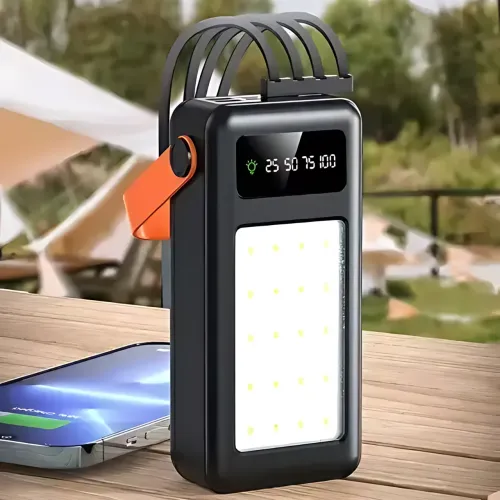 Power Bank 50000 mAh YM-643CX, внешний аккумулятор с фонариком, 4 USB, дисплей, универсальная зарядка (MicroUSB/Type-C/Lightning) - фото 9