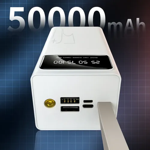 Power Bank Viaking YM-511 Quick Charging 50000 mAh 10.5W, пауэрбанк с LED-индикатором, фонариком, быстрой зарядкой, typeC + 2 USB - фото 5