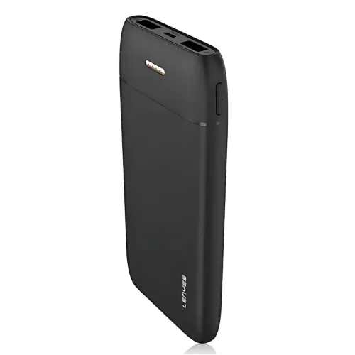 Повербанк Lenyes PX167 10000 mAh, внешний аккумулятор, 2 USB, 5V/2.1A, LED-индикатор, Li-Ion аккумулятор, черный - фото 2
