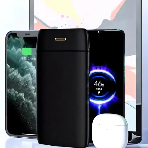 Повербанк Lenyes PX167 10000 mAh, внешний аккумулятор, 2 USB, 5V/2.1A, LED-индикатор, Li-Ion аккумулятор, черный - фото 7