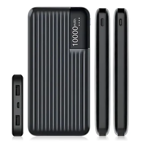Внешний аккумулятор Power Bank 10000 mAh Lenyes PX161,  USB, 10,5 Вт, LED-индикаторы, Lightning, Li-ion, черный - фото 3