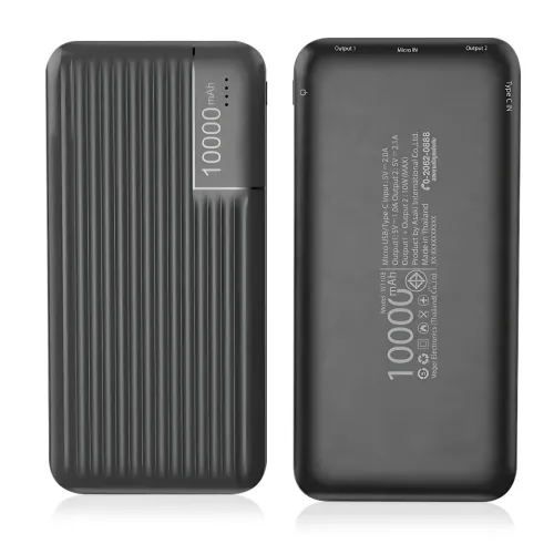Внешний аккумулятор Power Bank 10000 mAh Lenyes PX161,  USB, 10,5 Вт, LED-индикаторы, Lightning, Li-ion, черный - фото 2