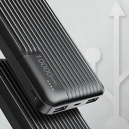 Внешний аккумулятор Power Bank 10000 mAh Lenyes PX161,  USB, 10,5 Вт, LED-индикаторы, Lightning, Li-ion, черный - фото 7