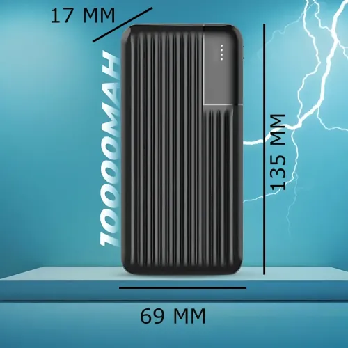 Внешний аккумулятор Power Bank 10000 mAh Lenyes PX161,  USB, 10,5 Вт, LED-индикаторы, Lightning, Li-ion, черный - фото 8