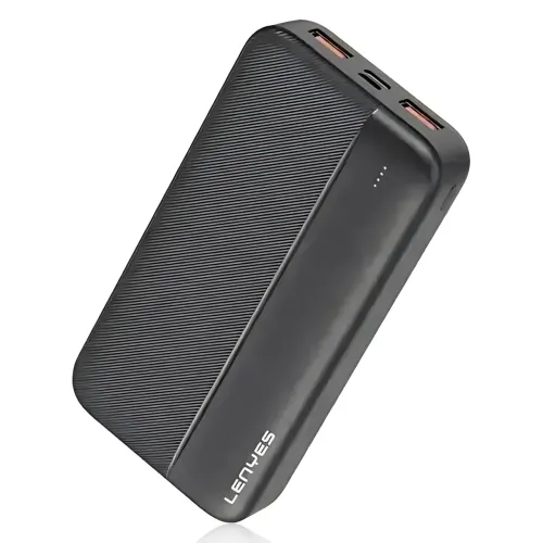 Power Bank LENYES PX163 10000 mAh с LED-индикацией, 2USB, универсальной зарядкой - фото 2