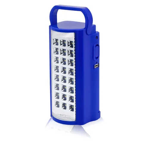 Аккумуляторный светодиодный фонарь Astra Silver RD-24, 24 LED, 80 Вт, 6V/4000 mAh, USB, SOLAR, 220В, синий - фото 2