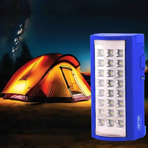 Аккумуляторный светодиодный фонарь Astra Silver RD-24, 24 LED, 80 Вт, 6V/4000 mAh, USB, SOLAR, 220В, синий - фото 7