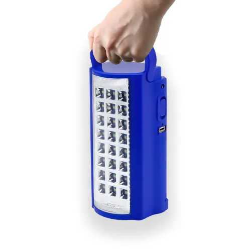 Аккумуляторный светодиодный фонарь Astra Silver RD-24, 24 LED, 80 Вт, 6V/4000 mAh, USB, SOLAR, 220В, синий - фото 6