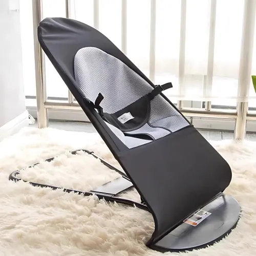 Детское кресло-шезлонг Baby Recliner Chair MA294, кресло-качалка с 3 уровнями наклона, от рождения до 2 лет, черный - фото 8
