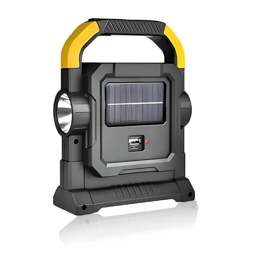 Ліхтарик HC-7078B із сонячною панеллю 20W, COB+LED, 3000 лм, акумулятор 2500 мА·год, Power Bank, USB, IP44, кемпінговий - фото 3